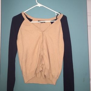 Forever 22, Tan/peach, and navy sleeved cardigan