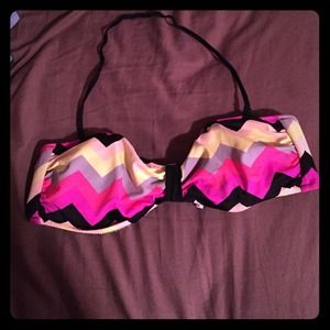 Pink brand halter top swimsuite top.