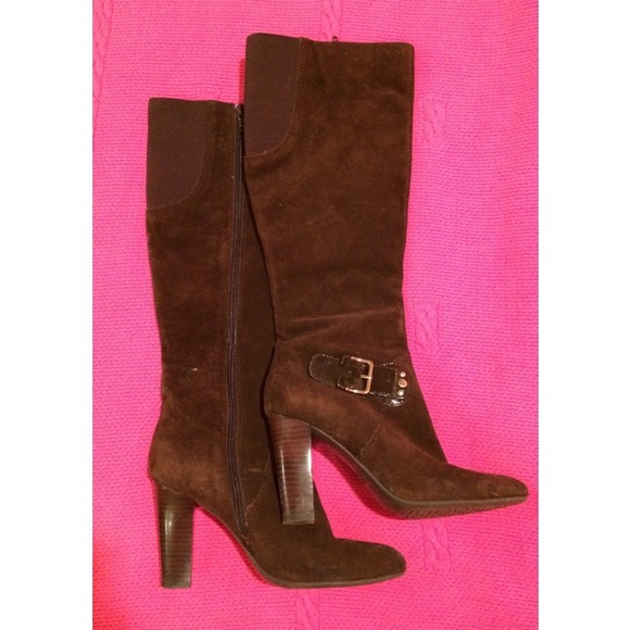 Franco Sarto suede high heel boots