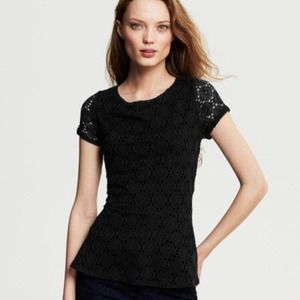 BANANA REPUBLIC BLUE LACE PEPLUM TOP!!!
