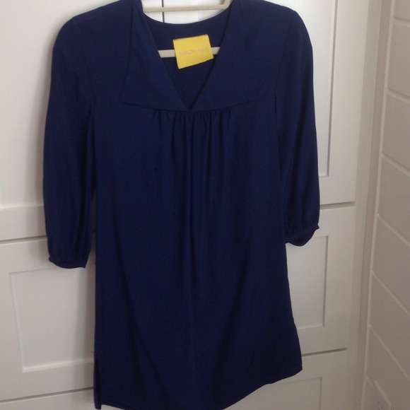 Navy 100% silk tunic dress