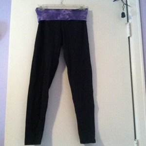 Purple Tie dye cropped leggings