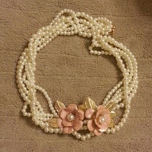 Rose and Pearl necklace