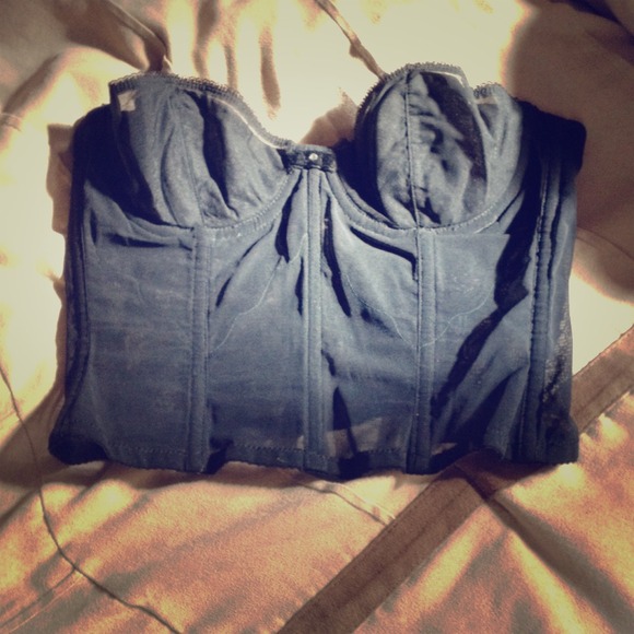 SEXY vintage black bustier 36B