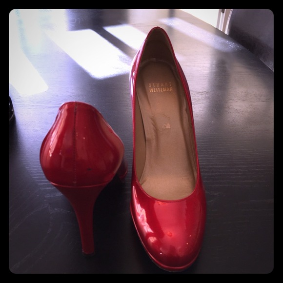 Red Stuart Weitzman pumps