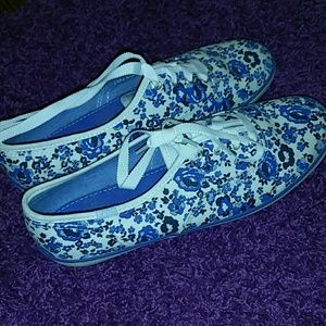 FLORAL KEDS NEVER WORN perfect condition.  W/o box