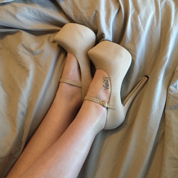Take offers for Nude pump heels. Mary Janes.