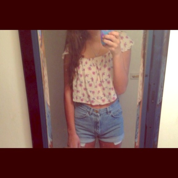 Forever 21 floral crop top