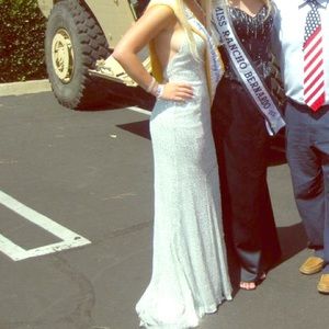 Stunning silver sequin gown