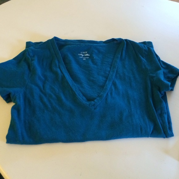 J crew Blue/green vneck