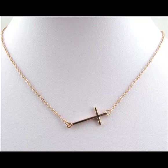 Rose gold cross necklace
