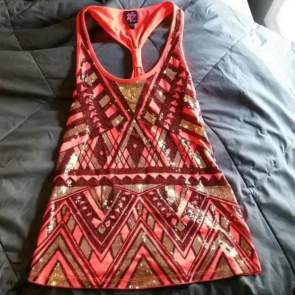 2B Bebe sequin tank top