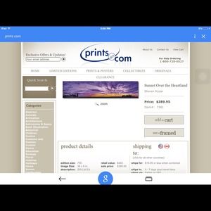 Sunset over the heartland framed print