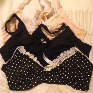 3 small nursing bras
