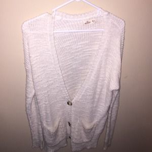 Hollister long comfy off white sweater.