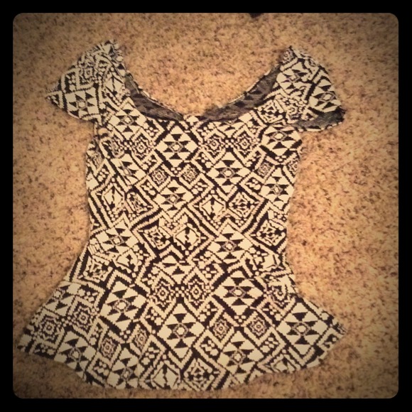 Aztec peplum top