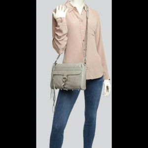 MAC clutch, grey, silver authentic Rebecca Minkoff