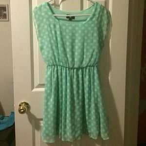 Polka dot mint dress