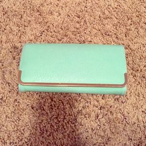 Charming Charlie's turquoise wallet.