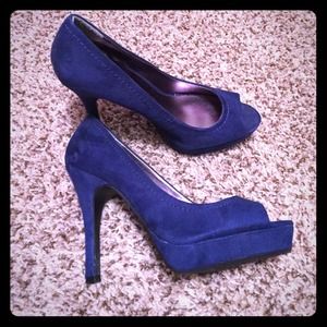 Blue Suede Heels