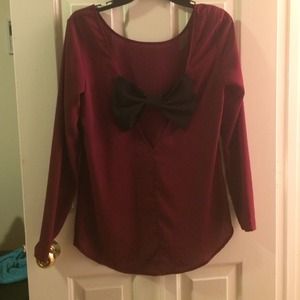 Scarlett long sleeve shirt with bow