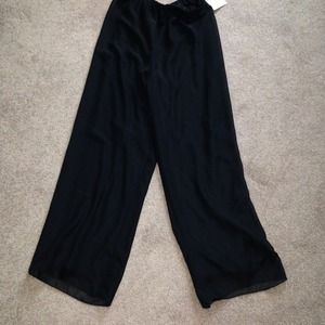 Black sheer lined  evening pants