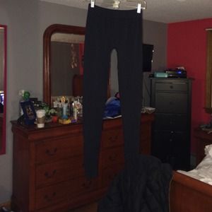 Black leggings with side zipper