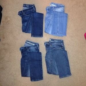 4 pairs of skinny jeans.