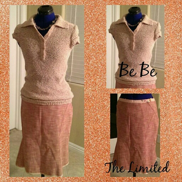 Bebe sweater & Limited skirt bundle