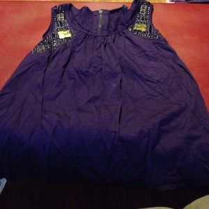 Lose dark purple tank top