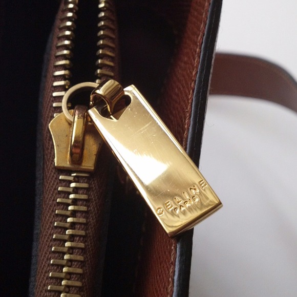 Celine Vintage Gold Buckle Box Leather Satchel - Picture 3 of 4