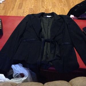 Business attire tie up front jacket