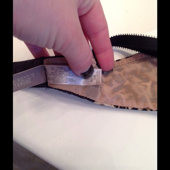 Lace and cheetah print push up bra - Picture 3 of 4