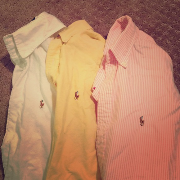 3 Ralph Lauren oxford shirts - MAKE OFFER