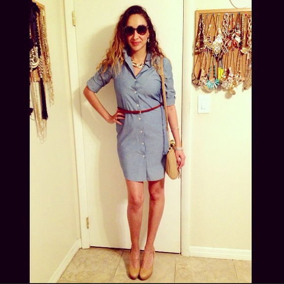 Denim chambray theory Shirtdress