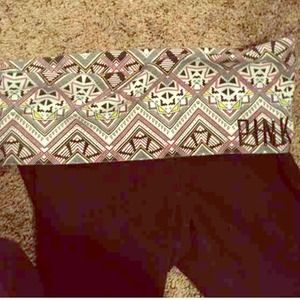 Victoria secret pink yoga cropped pants.