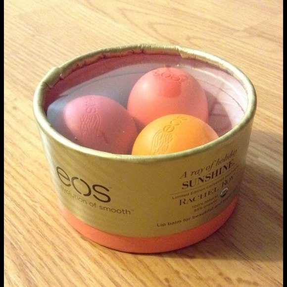 NIB Limited Edition EOS by Rachel Roy LipBalm Trio