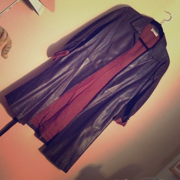 Leather coat
