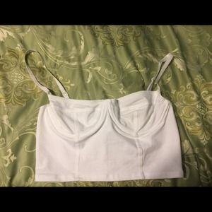 American apparel white bustier