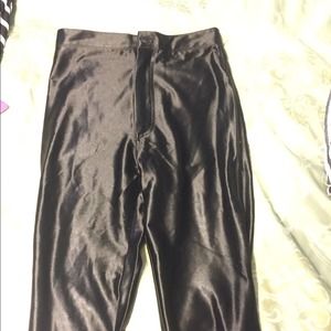 Black high waist disco pants