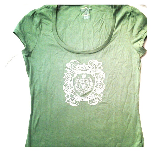 Tommy hilfiger green crest t shirt