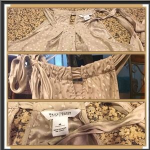 🌟 100% Silk Beige/Tan WHBM Halter / Gorgeous 🌟