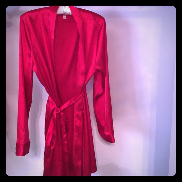 Red silk robe