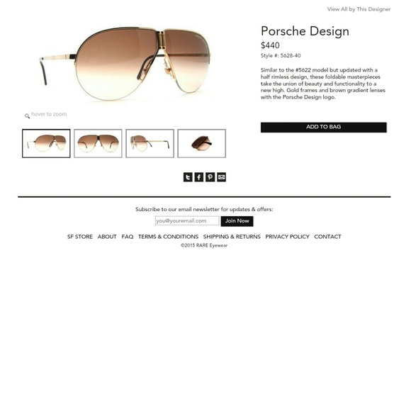 Porsche Carrera Folding sunglasses main image 4