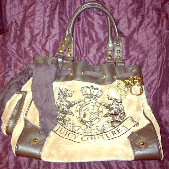 Brown suede Juicy Couture bag