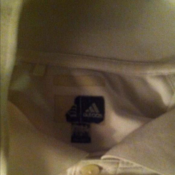 Solid White Adidas golf polo