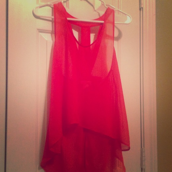 Burnt orange sleeveless top