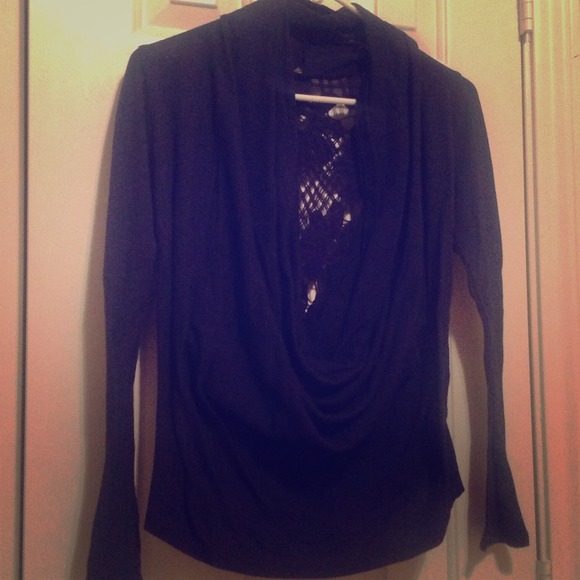 Navy long sleeve top