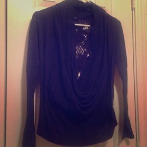 Navy long sleeve top