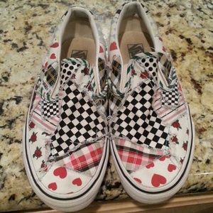 Vans with different patches